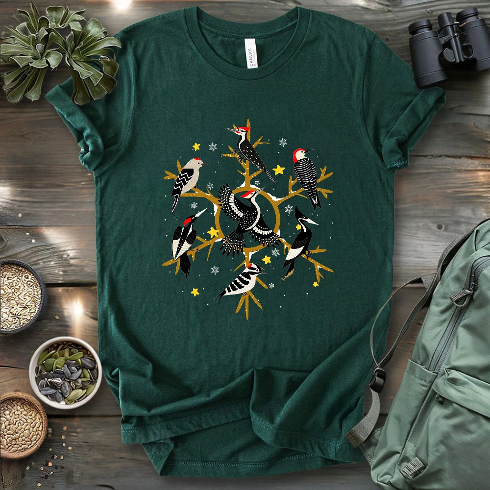 Snowflake of Woodpeckers T-shirt