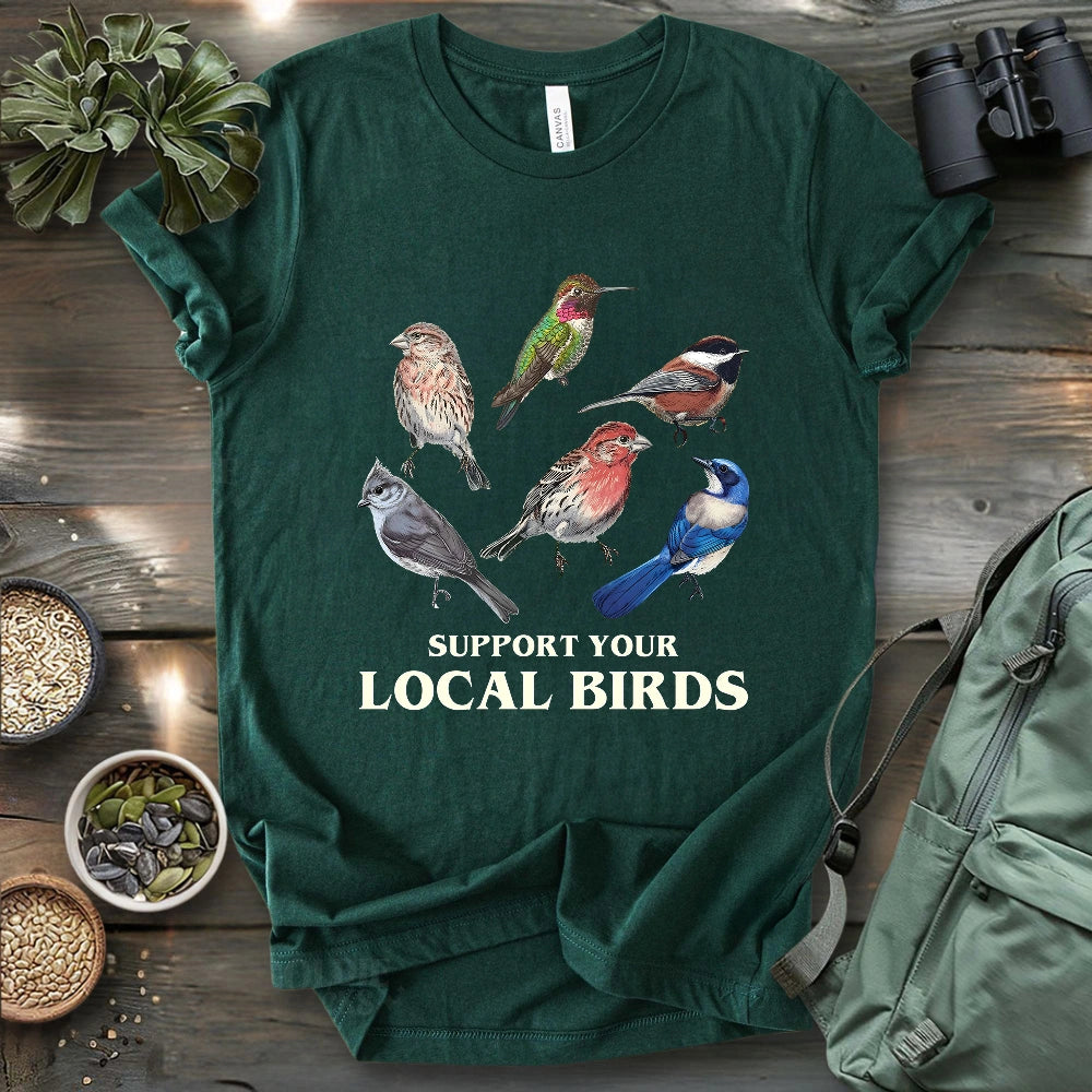 Support California Backyard Birds T-shirt