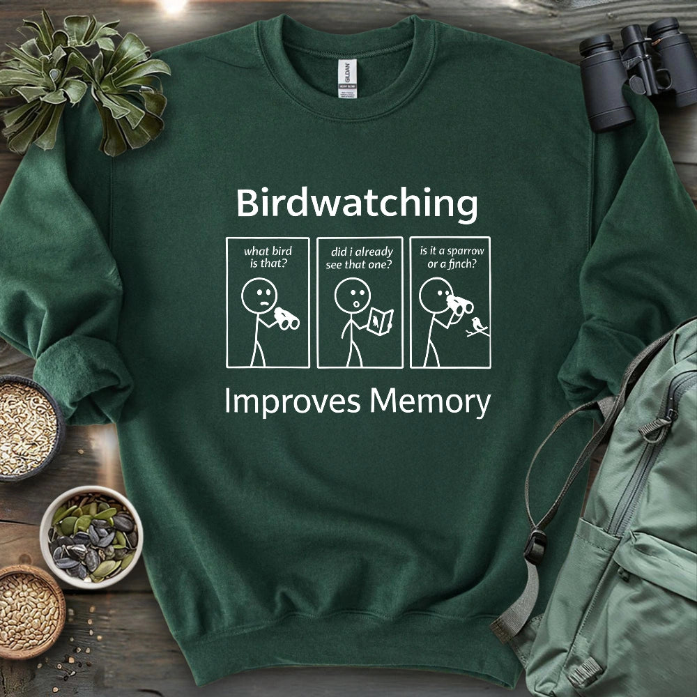 Birdwatching Improve Memory Sweatshirt
