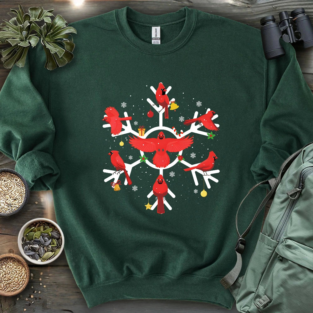 Cardinal Snowflake Sweatshirt