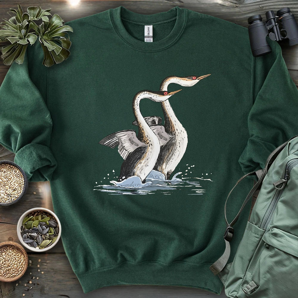 Dancing Grebes Sweatshirt