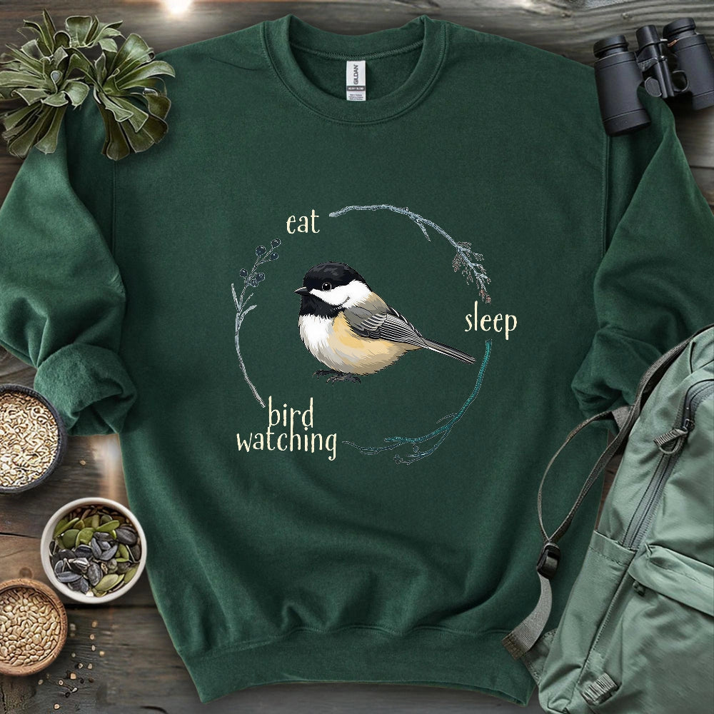 Eat, Sleep, Birdwatching, Repeat Sweatshirt
