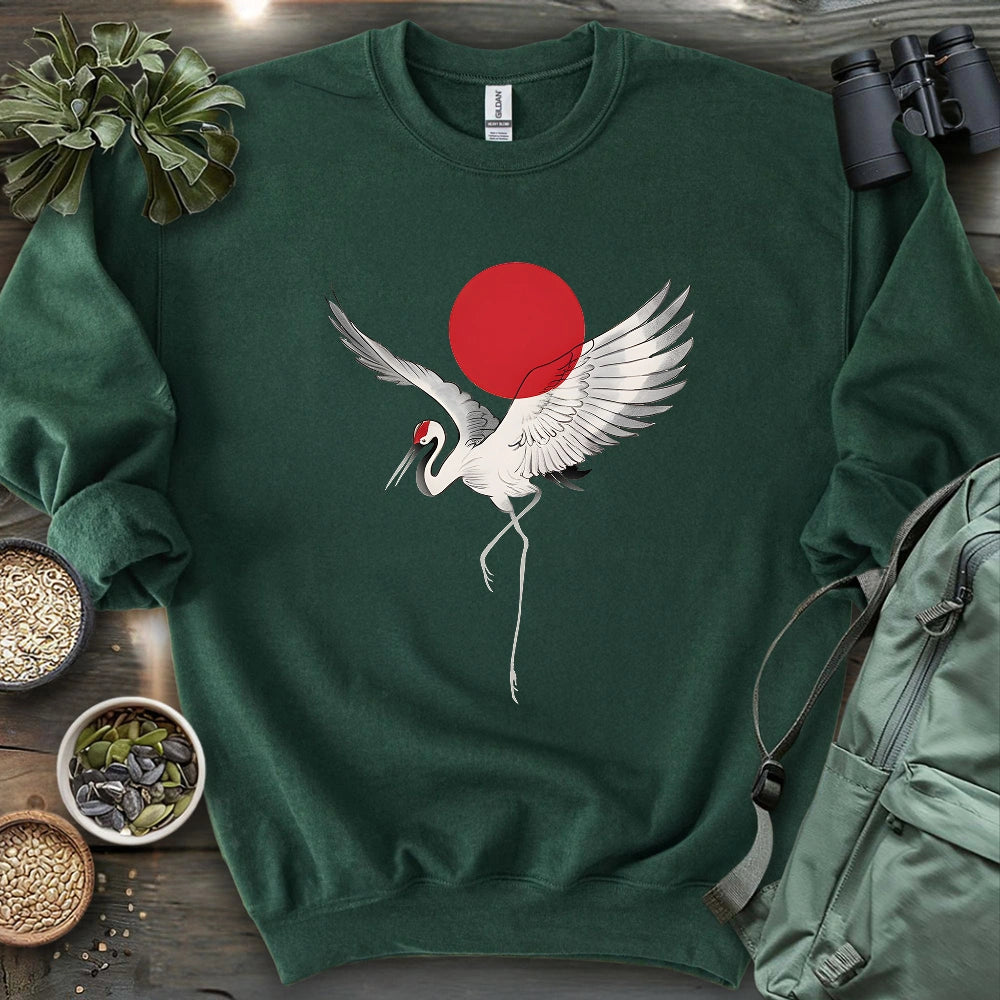 Japan Sun Crane Sweatshirt