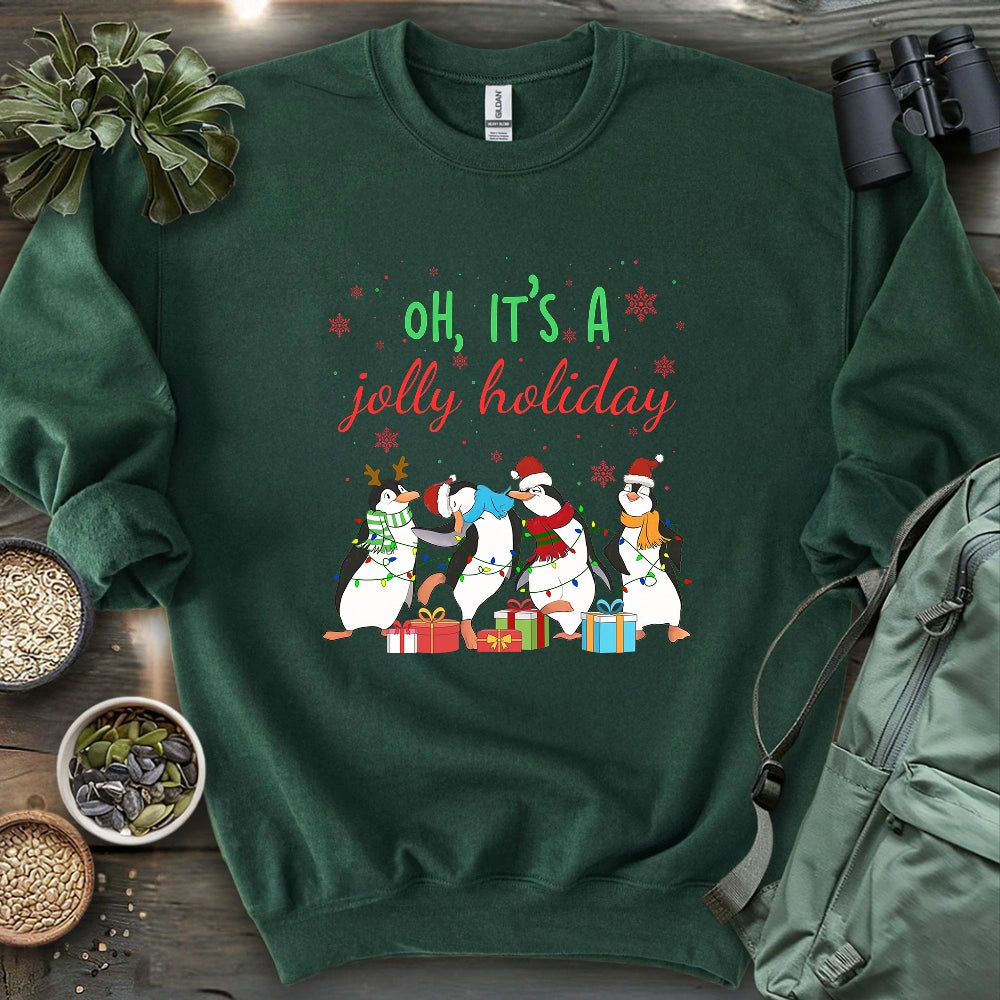 Jolly Holiday Penguins Sweatshirt
