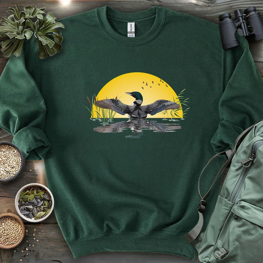 Loon Dance At Dawn Sweatshirt