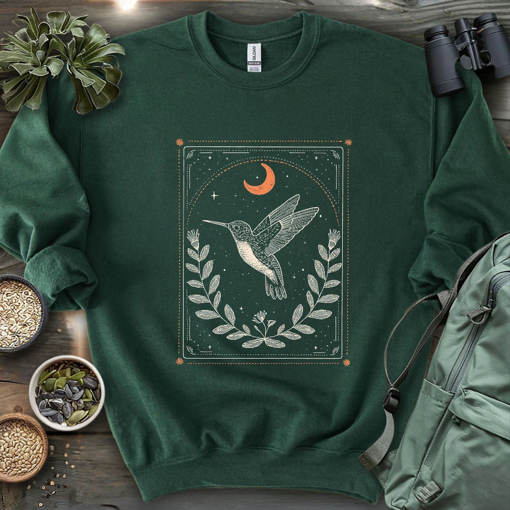 Moon Card Hummingbird Sweatshirt