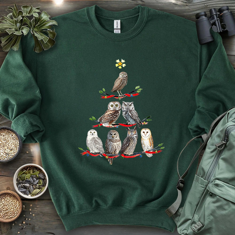 Owl Christmas Tree Sweatshirt