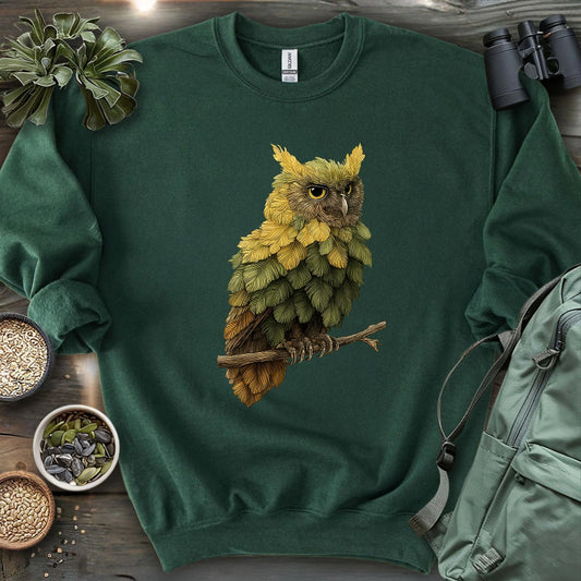 Owl Made By Leaves Sweatshirt