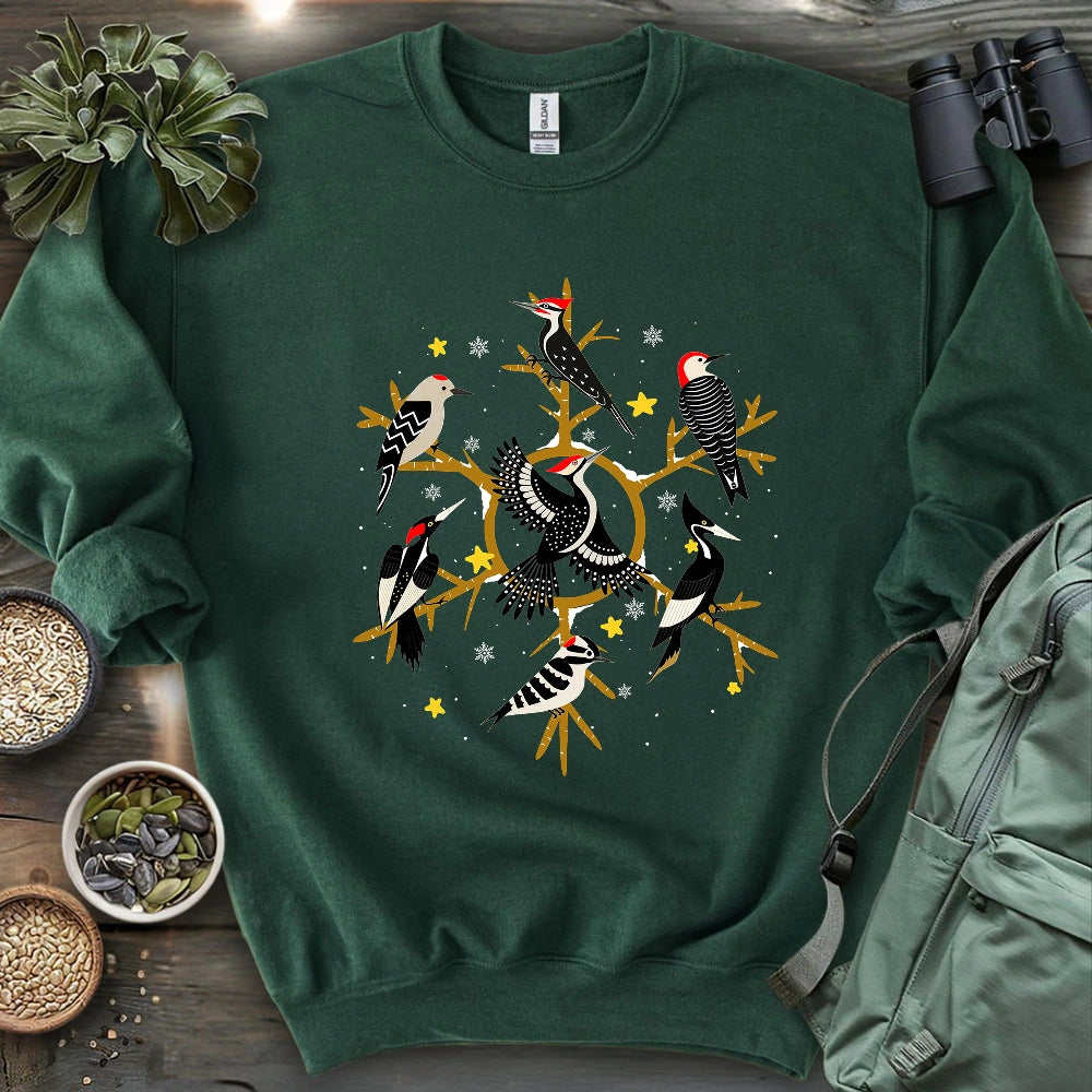 Snowflake of Woodpeckers Sweatshirt