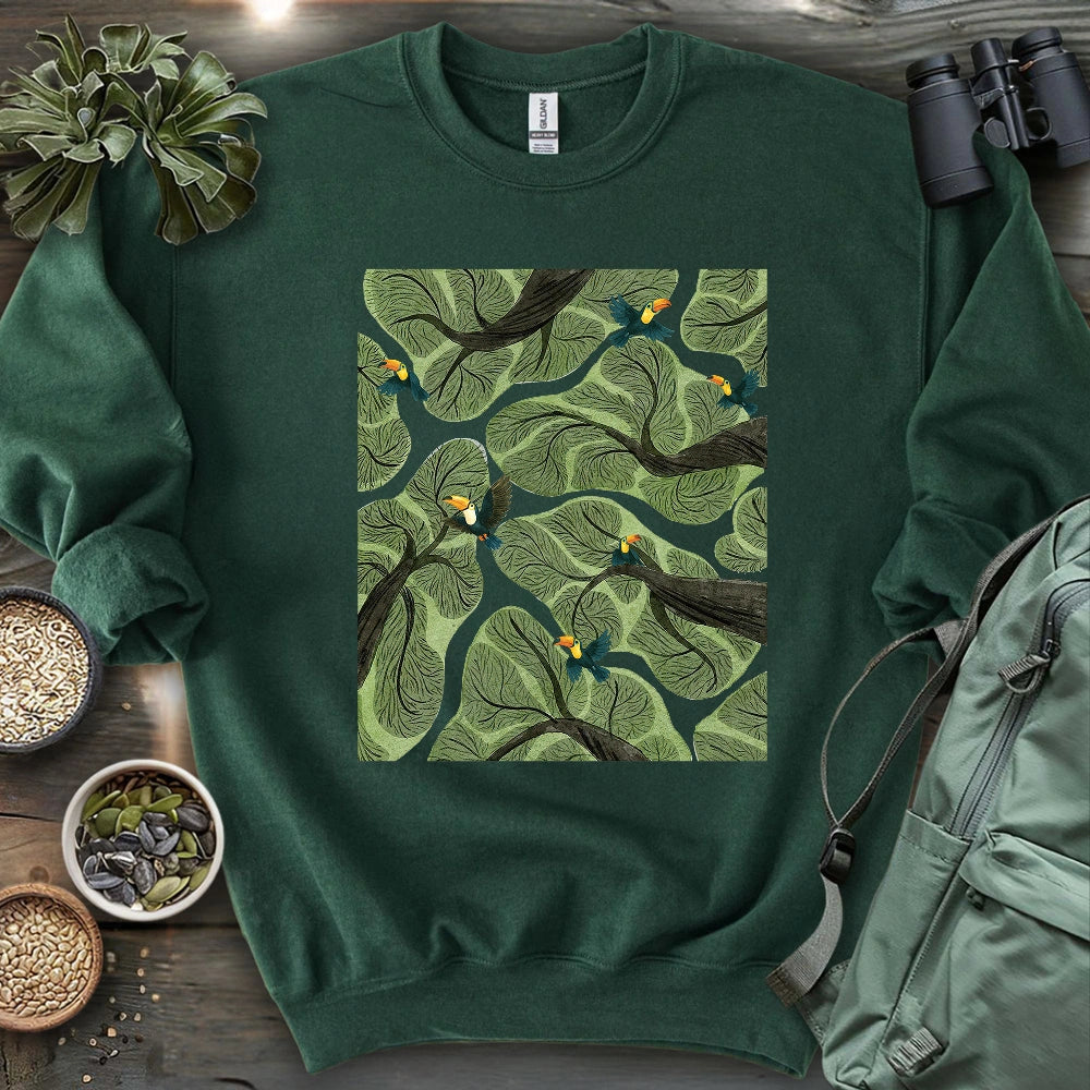 Toucan In Jungle Sweatshirt