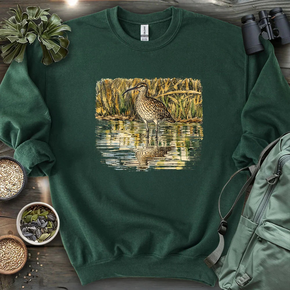 Whimbrel Shadow On Water Sweatshirt