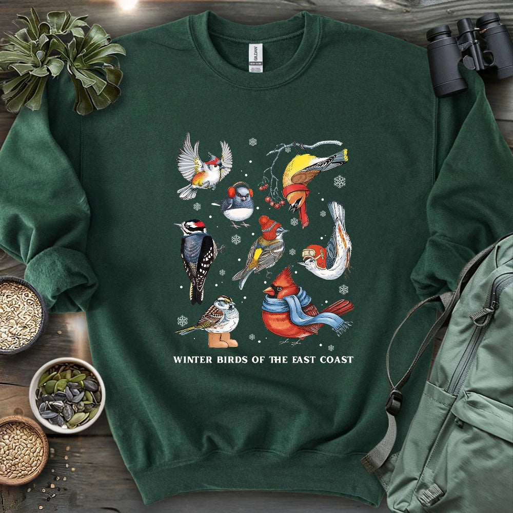 Winter Birds Of East Coast Sweatshirt