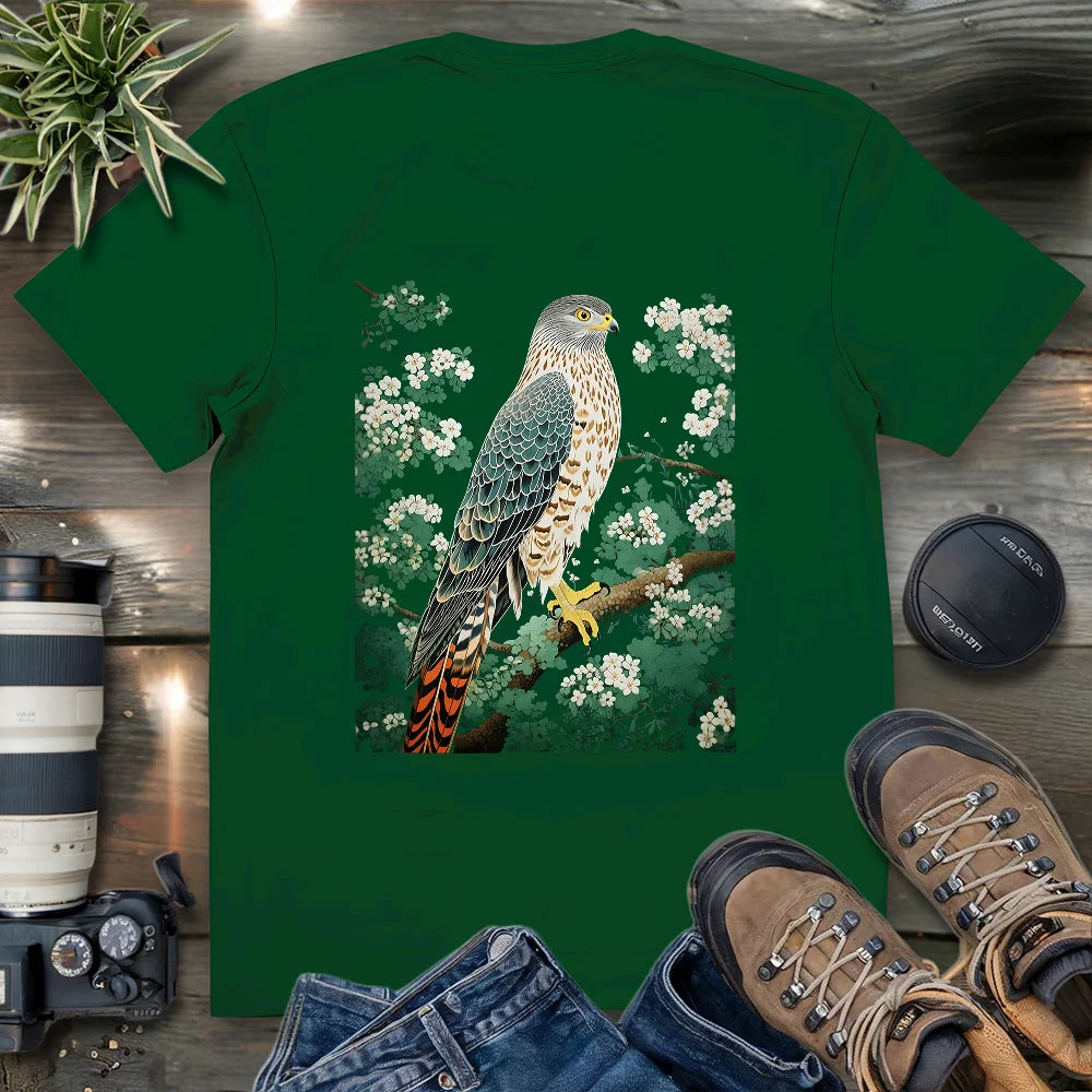 Hawk In Bloom 2 Side T-shirt