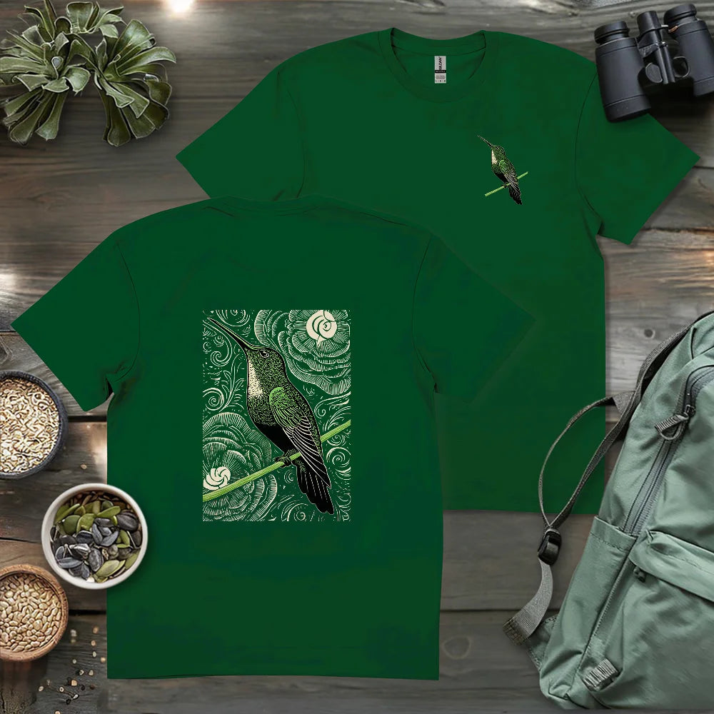 Green Hummingbird 2 Side T-shirt