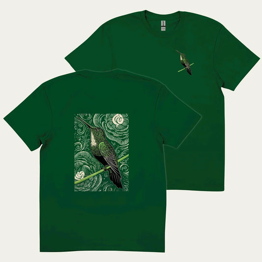 Green Hummingbird 2 Side T-shirt