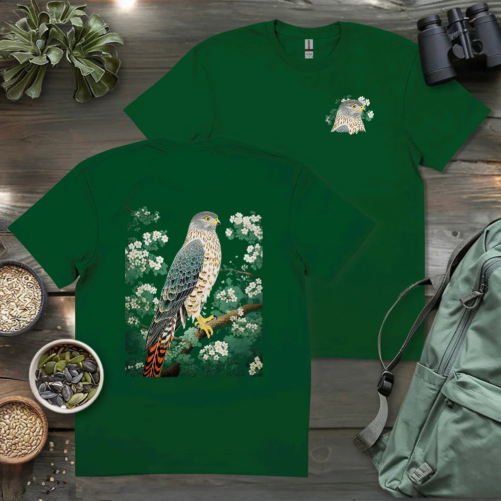 Hawk In Bloom 2 Side T-shirt