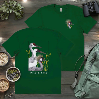 Wild Cranes Must Be Protected 2 Side T-shirt