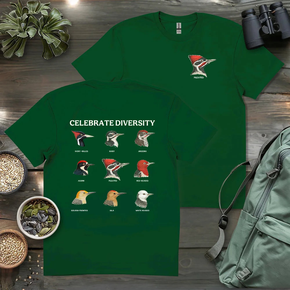 Woodpecker Diversity 2 Side T-shirt