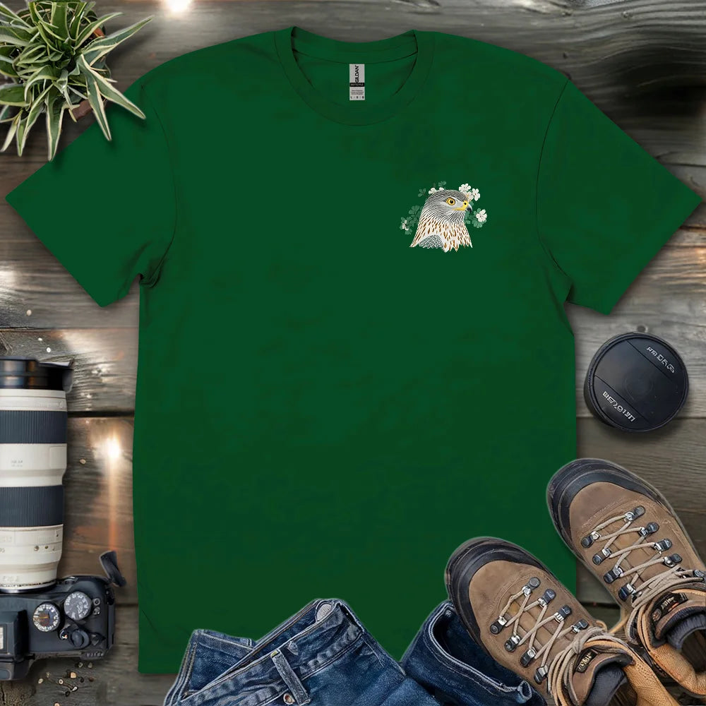 Hawk In Bloom 2 Side T-shirt
