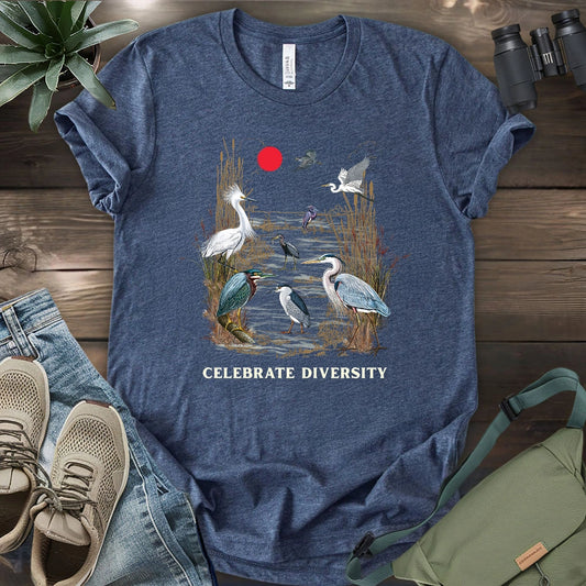 Celebrate Heron Diversity T-shirt