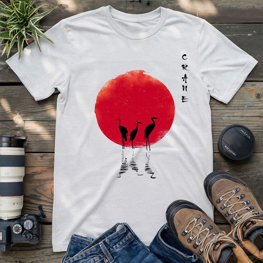 Red Sun Crane T-shirt