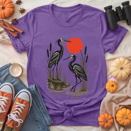Twin Ghost Herons T-shirt
