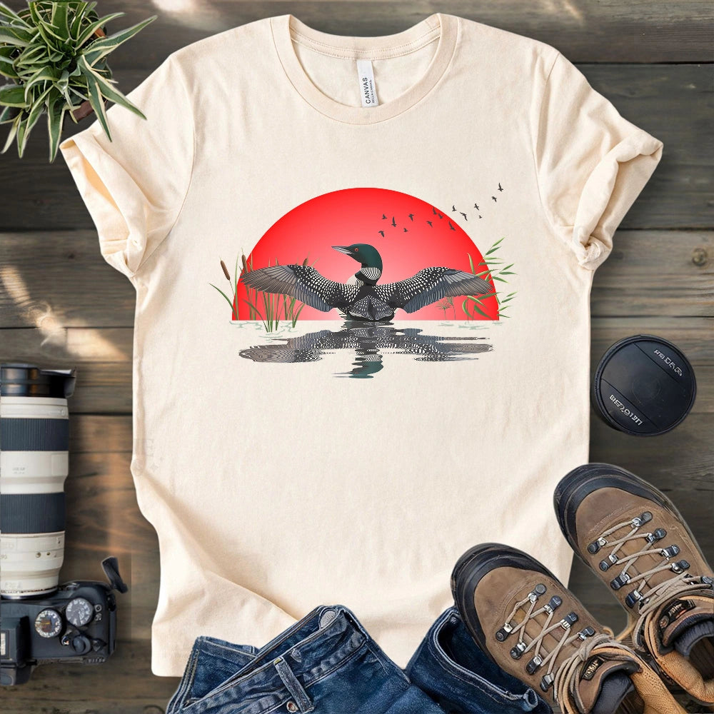 Loon Dance At Dawn T-shirt