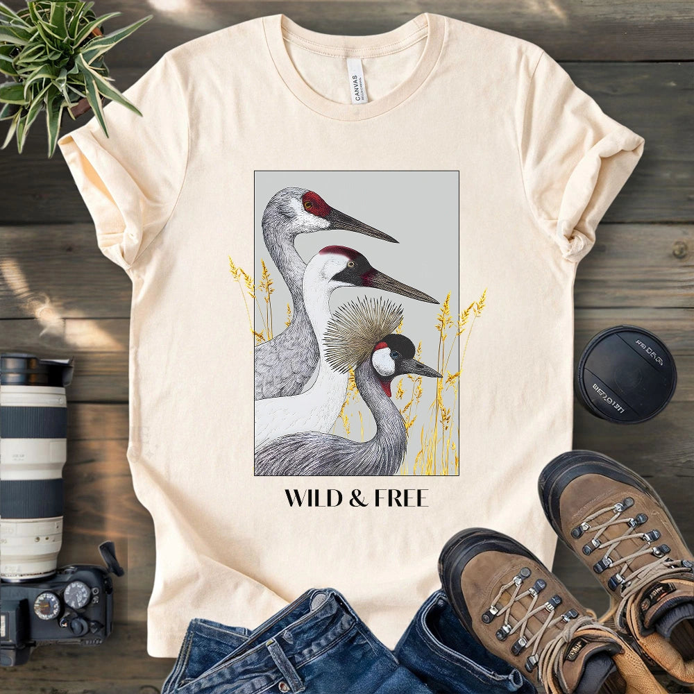 Wild Cranes Must Be Protected T-shirt