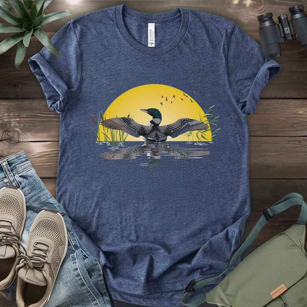 Loon Dance At Dawn T-shirt