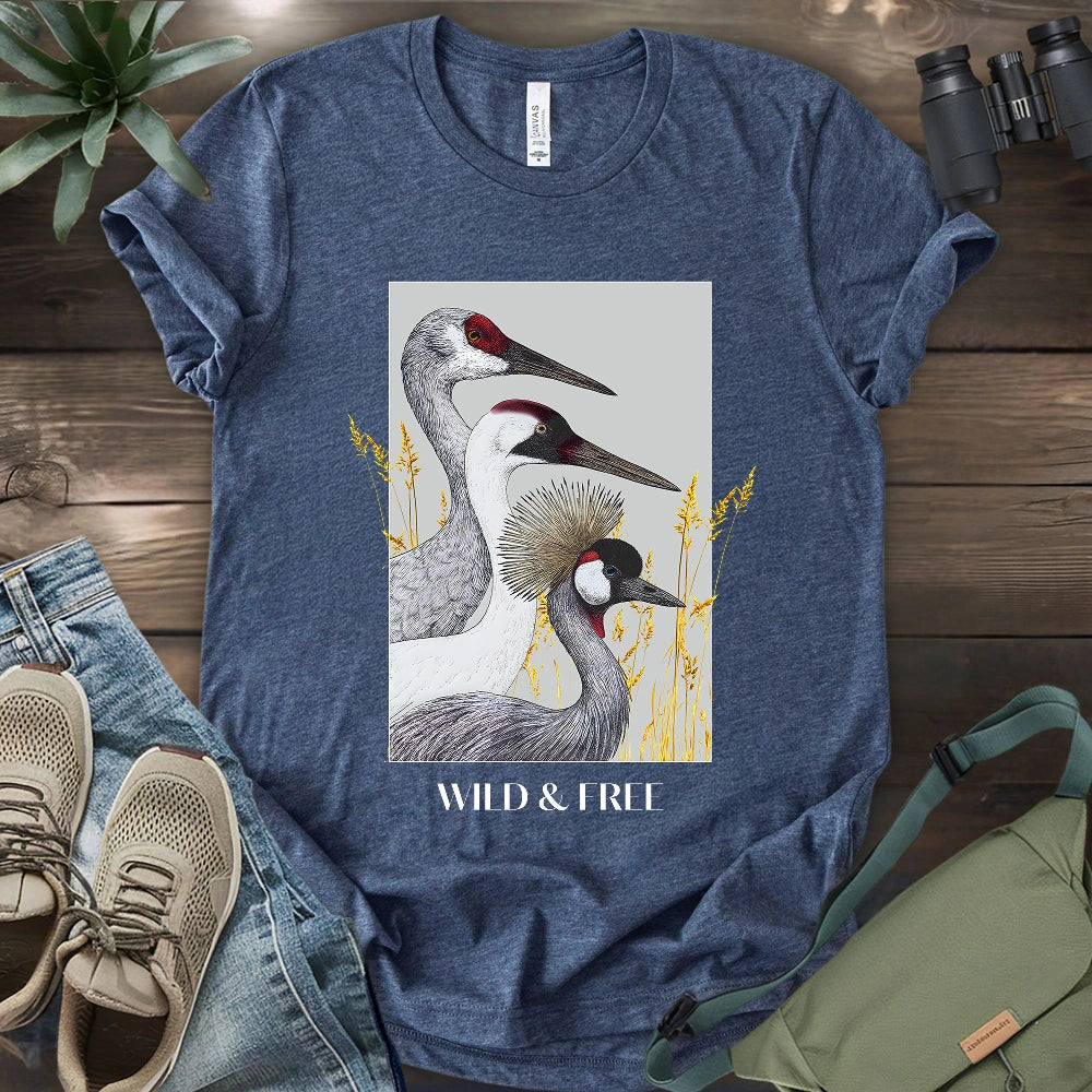 Wild Cranes Must Be Protected T-shirt