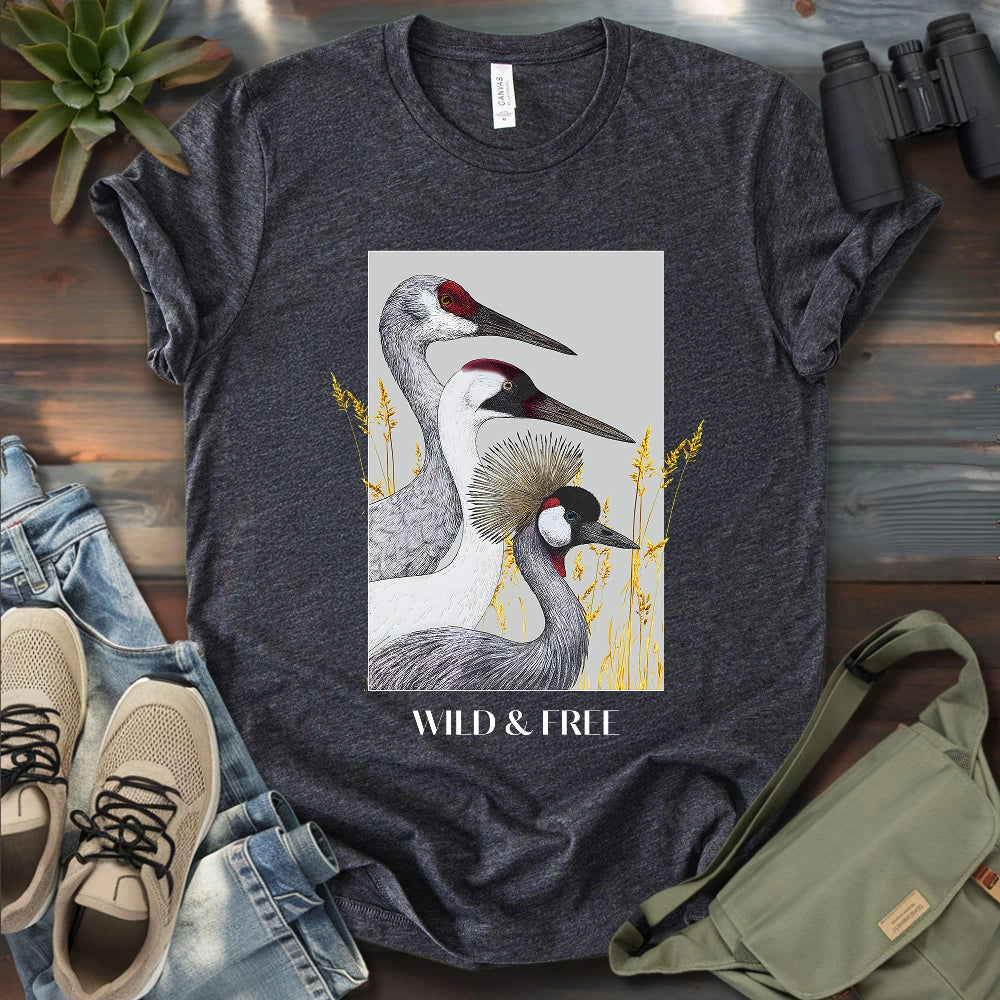 Wild Cranes Must Be Protected T-shirt