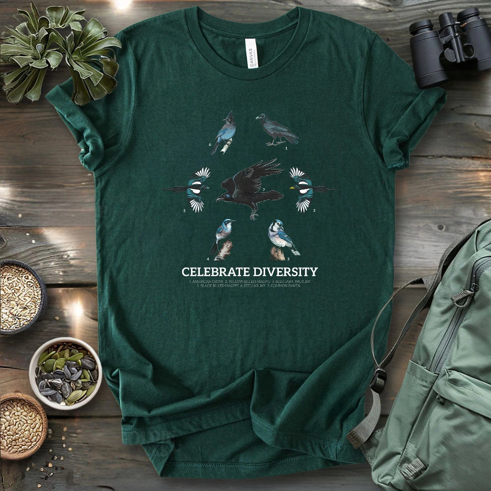Celebrate Corvid Diversity T-shirt