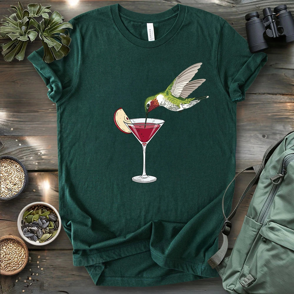 Hummingbird Sipping Cocktail T-shirt