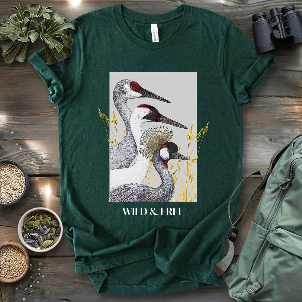 Wild Cranes Must Be Protected T-shirt