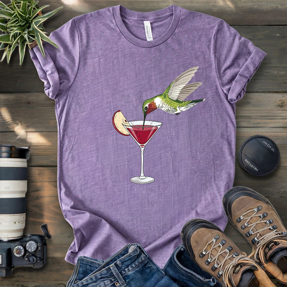 Hummingbird Sipping Cocktail T-shirt