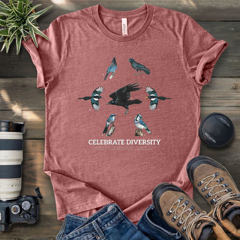 Celebrate Corvid Diversity T-shirt