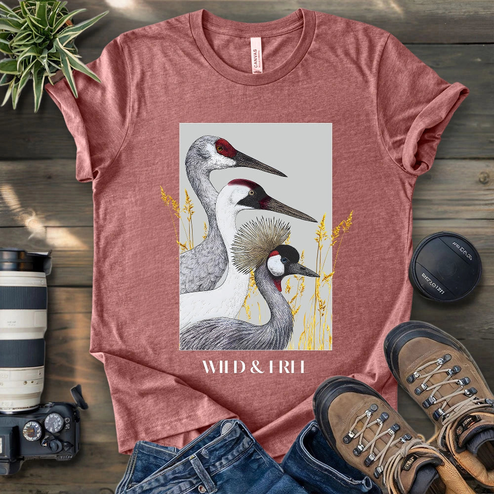 Wild Cranes Must Be Protected T-shirt