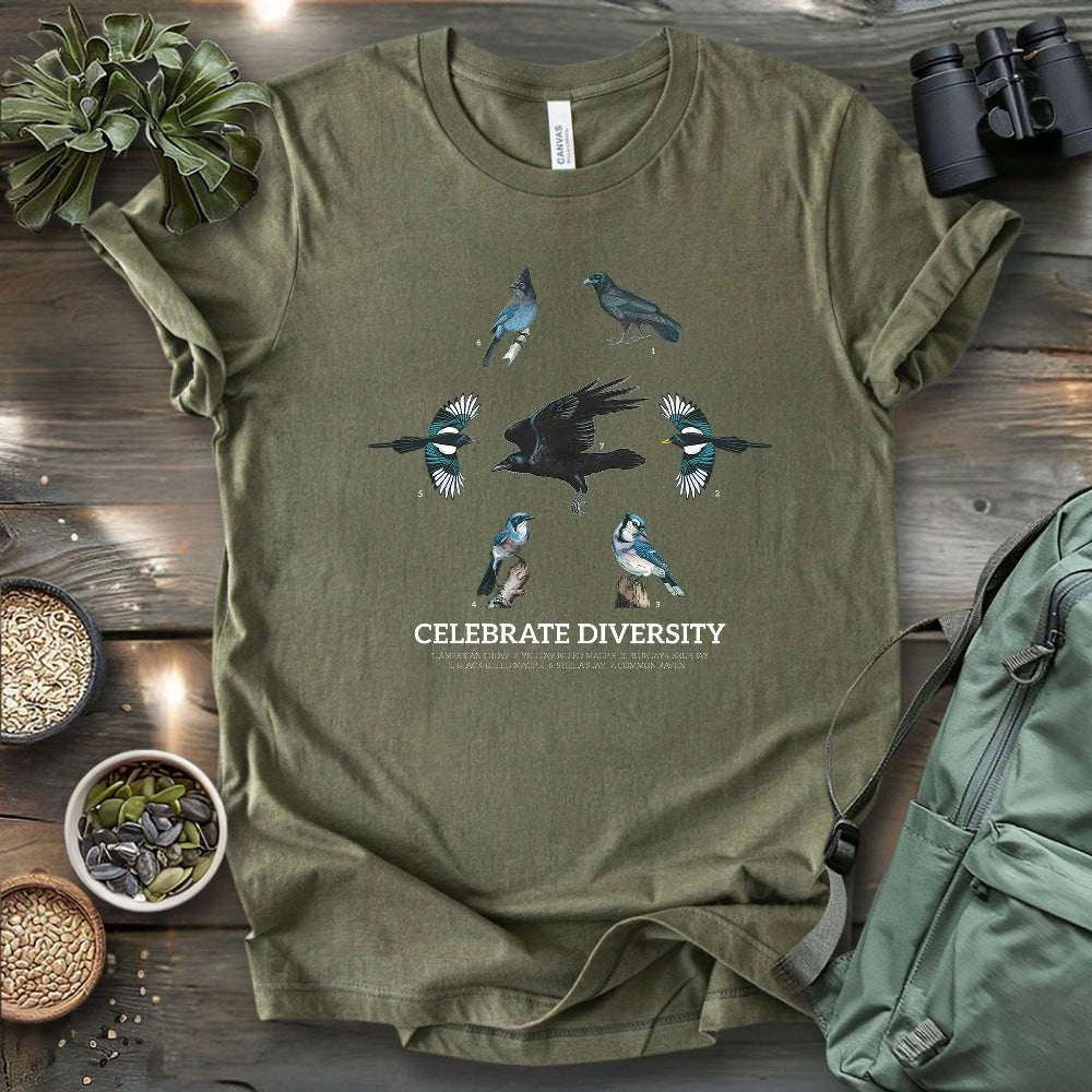 Celebrate Corvid Diversity T-shirt
