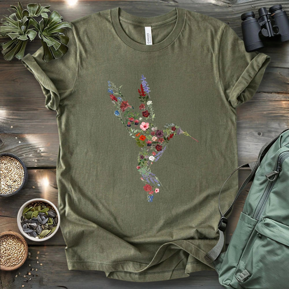 Hummingbird Made By Flowers T-shirt