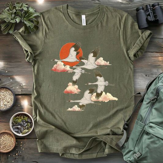 Twilight Whooping Cranes T-shirt