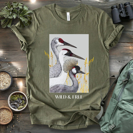 Wild Cranes Must Be Protected T-shirt