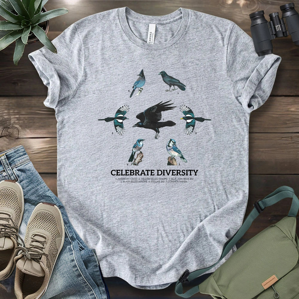 Celebrate Corvid Diversity T-shirt