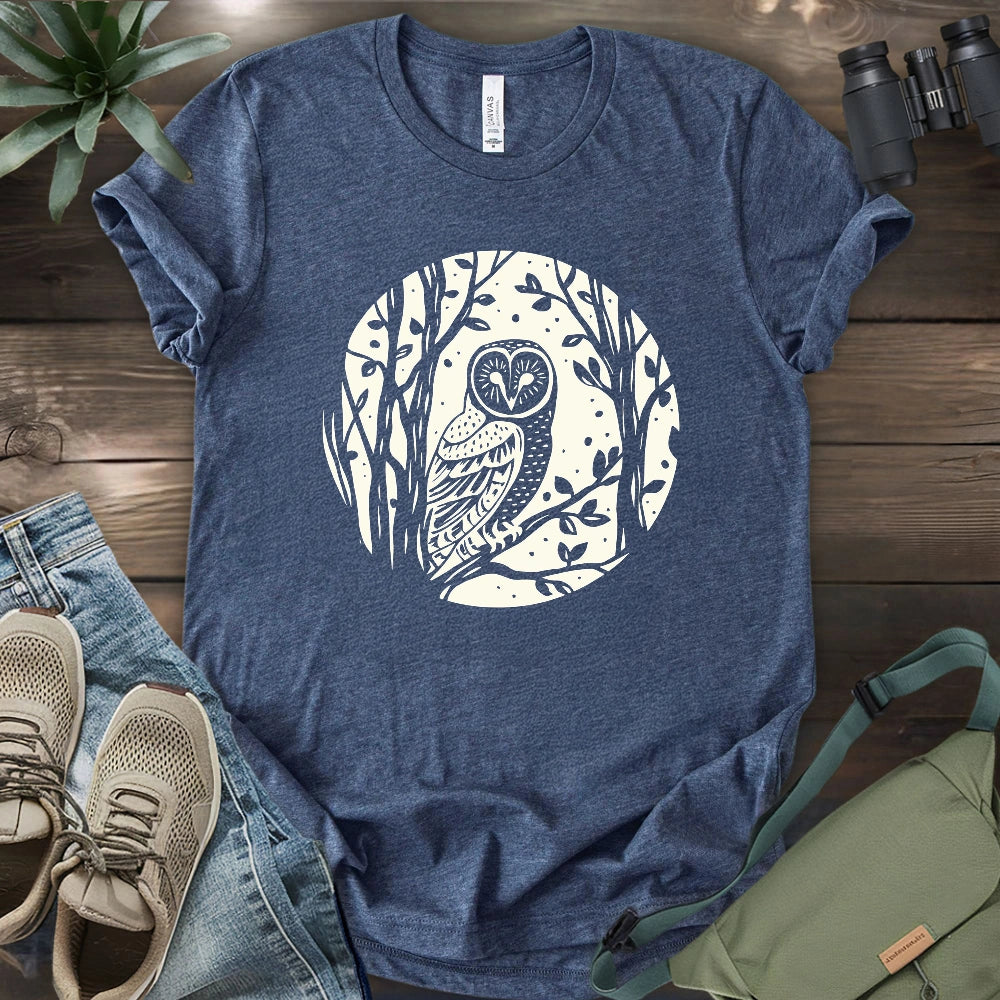 Simple Winter Barn Owl T-shirt