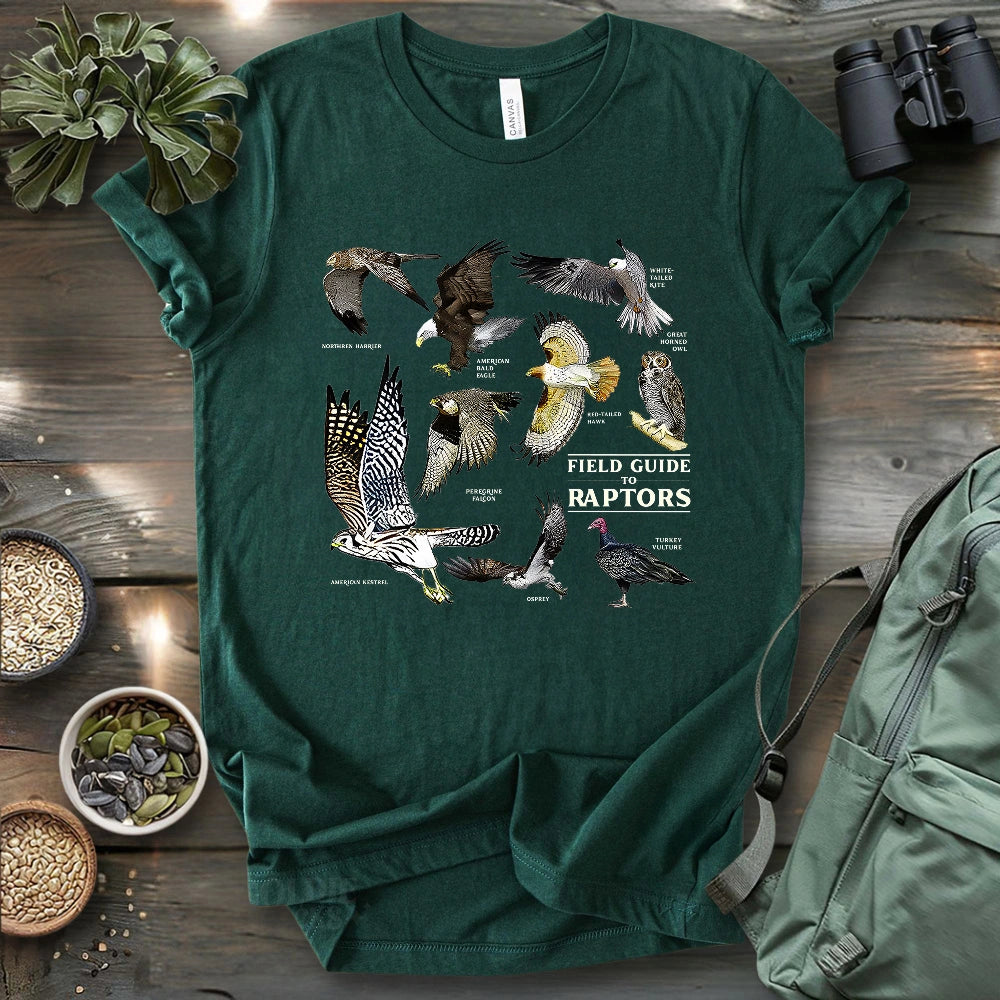 Field Guide To Raptors T-shirt