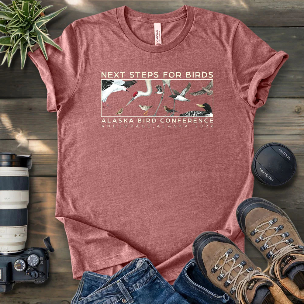 Alaska Bird Conference 2026 T-shirt (by Julia Ditto)