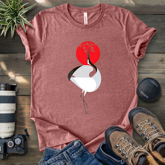 Common Crane Geometric T-shirt