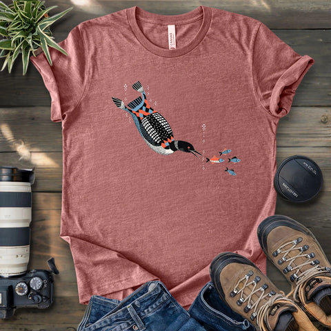Geometric Loon On The Hunt T-shirt