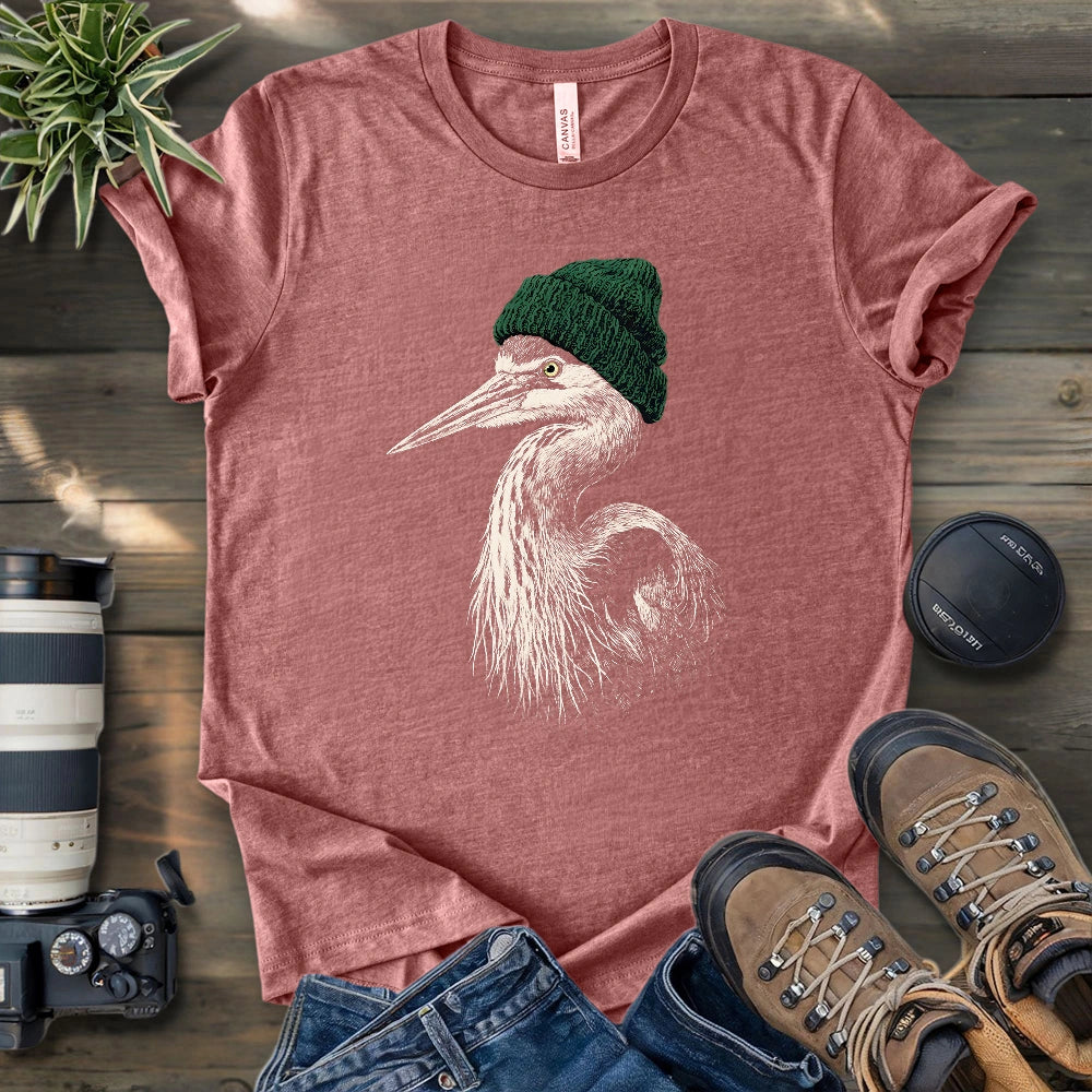 Heron Going Birdwatching T-shirt