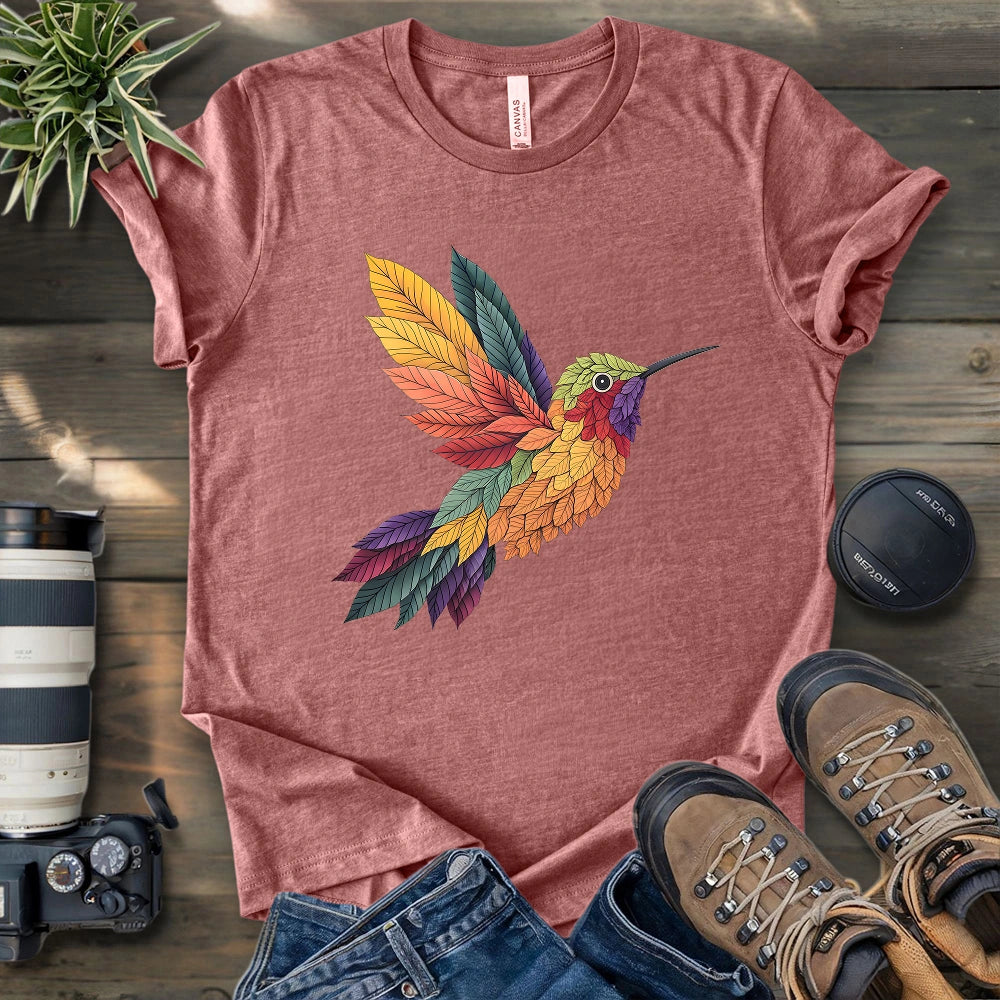Hummingbird Made By Leaves T-shirt