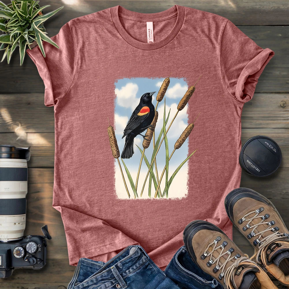 Morning On Cattail Field T-shirt